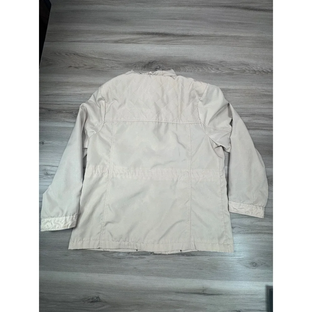 Breckenridge Women's Beige Floral Lined Hooded Jacket Size‎ XL